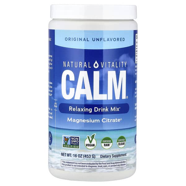 Natural Vitality, CALM®, Relaxing Drink Mix, Original Unflavored , 16 oz (453 g)