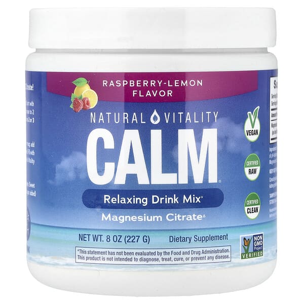Natural Vitality, CALM®, Relaxing Drink Mix, Raspberry-Lemon, 8 oz (226 g)