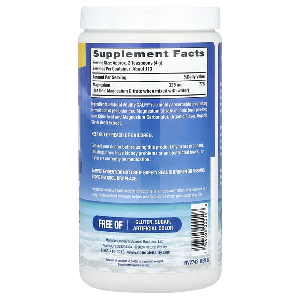 Alternative view of Natural Vitality, CALM®, Relaxing Drink Mix, Sweet Lemon, 16 oz (453 g)