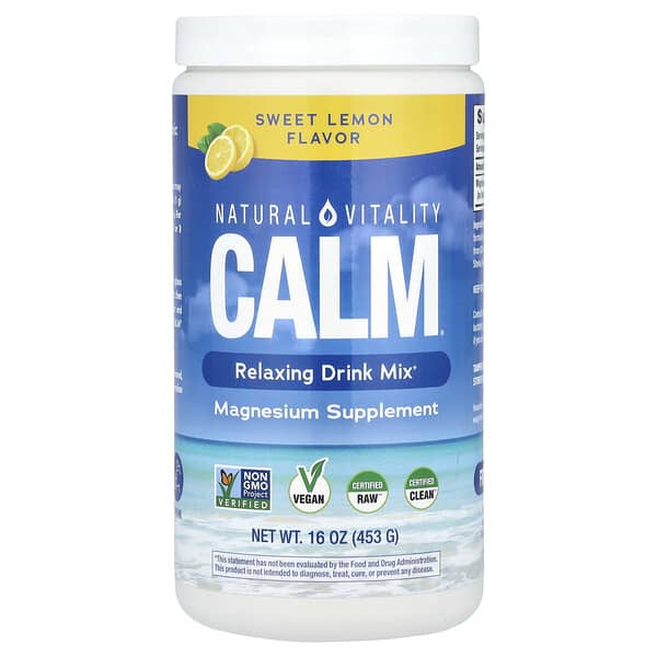 Natural Vitality, CALM®, Relaxing Drink Mix, Sweet Lemon, 16 oz (453 g)
