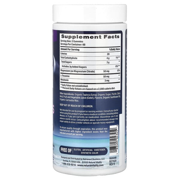 Alternative view of Natural Vitality, Calm®, Sleep Gummies With Melatonin + L-Theanine, Blueberry Pomegranate, 120 Gummies