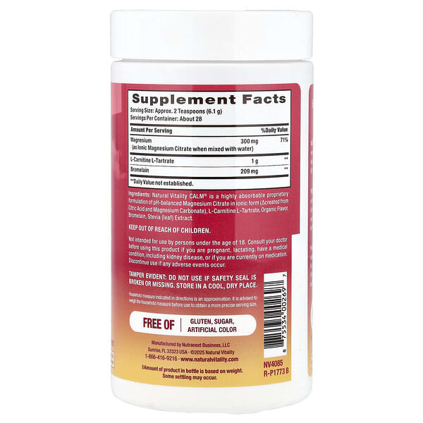 Alternative view of Natural Vitality, CALM® Specifics Muscles, Magnesium Citrate Drink Mix, Watermelon, 6 oz (170 g)