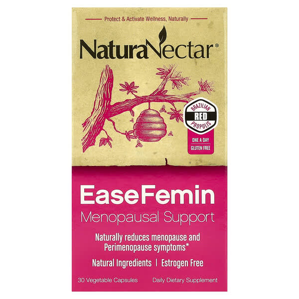 NaturaNectar, EaseFemin, Menopausal Support, 30 Vegetable Capsules