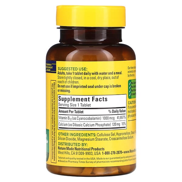 Alternative view of Nature Made, B12, Time Release, 1,000 mcg, 160 Tablets