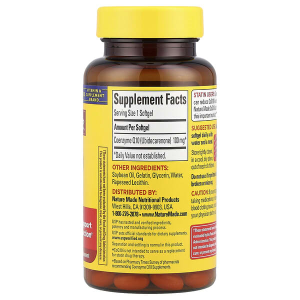 Alternative view of Nature Made, CoQ10 , 100 mg, 40 Softgels