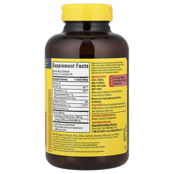 Alternative view of Nature Made, Fish Oil, 1,200 mg, 150 Softgels