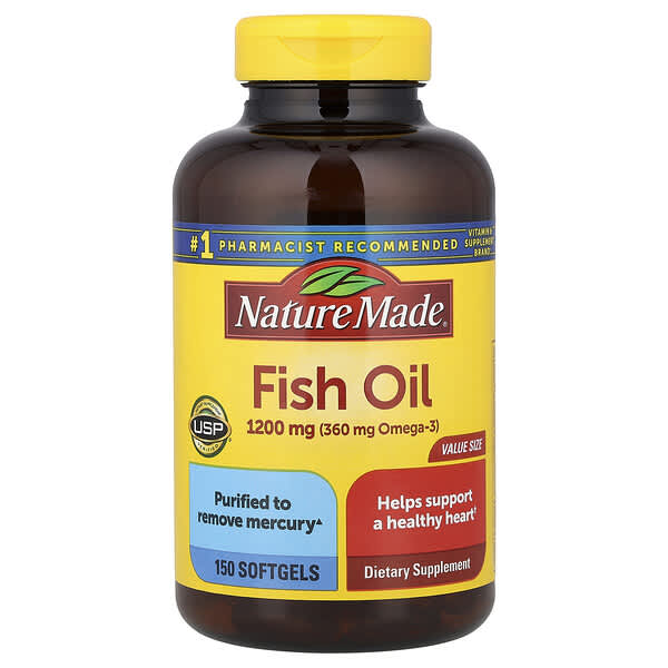 Nature Made, Fish Oil, 1,200 mg, 150 Softgels 2 Nature Made, Fish Oil, 1,200 mg, 150 Softgels