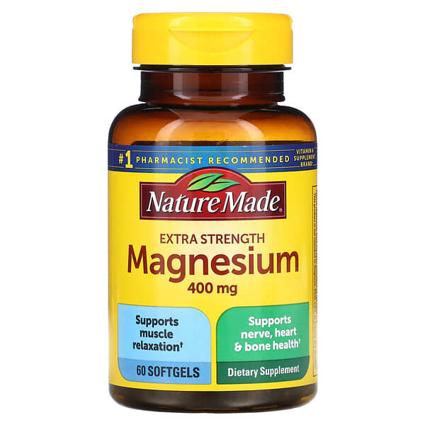 Nature Made, Magnesium, 400 mg, 60 Softgels