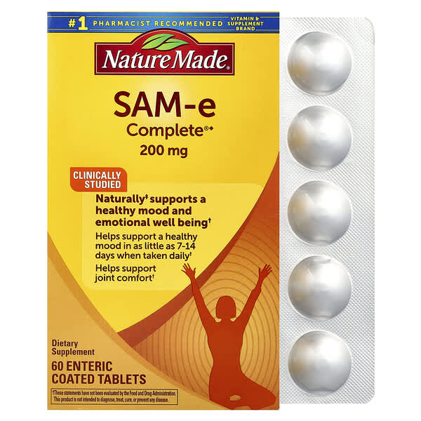 Nature Made, SAM-e Complete®, 200 mg, 60 Enteric Coated Tablets