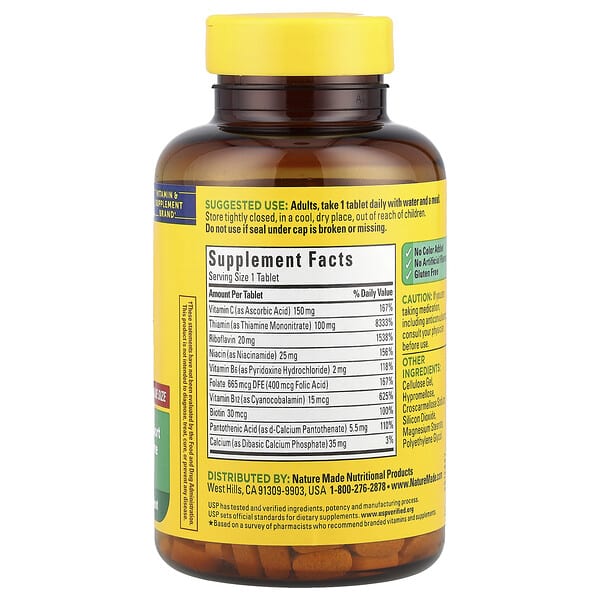 Alternative view of Nature Made, Super-B Complex with Vitamin C, 360 Tablets