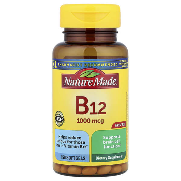 Nature Made, Vitamin B12, 1,000 mcg, 150 Softgels