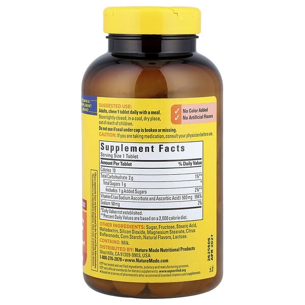 Alternative view of Nature Made, Vitamin C Chewable, Orange, 500 mg, 150 Tablets