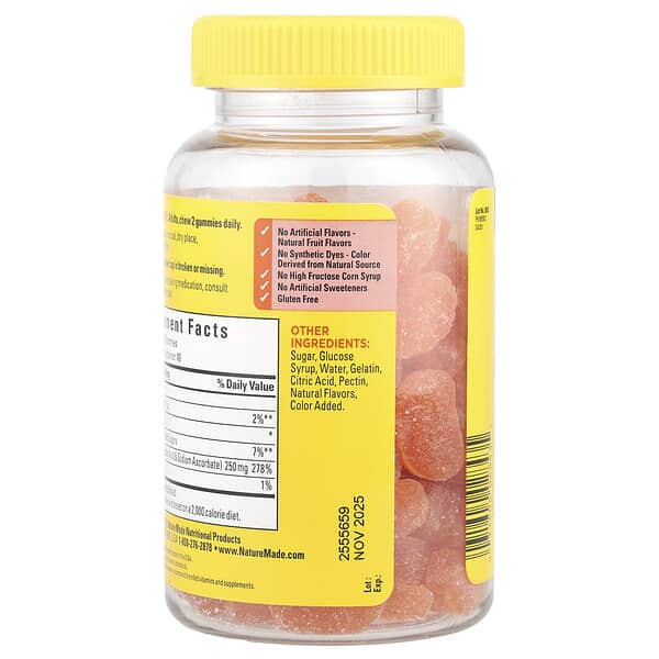 Alternative view of Nature Made, Vitamin C Gummies, Tangerine, 80 Gummies (125 mg per Gummy)