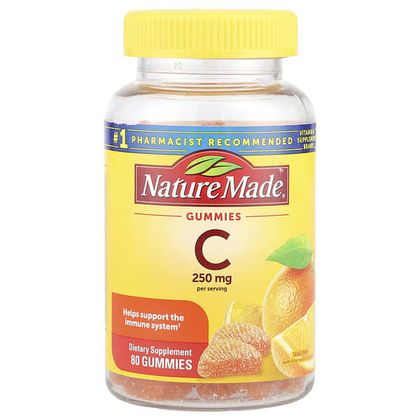 Nature Made, Vitamin C Gummies, Tangerine, 80 Gummies (125 mg per Gummy)