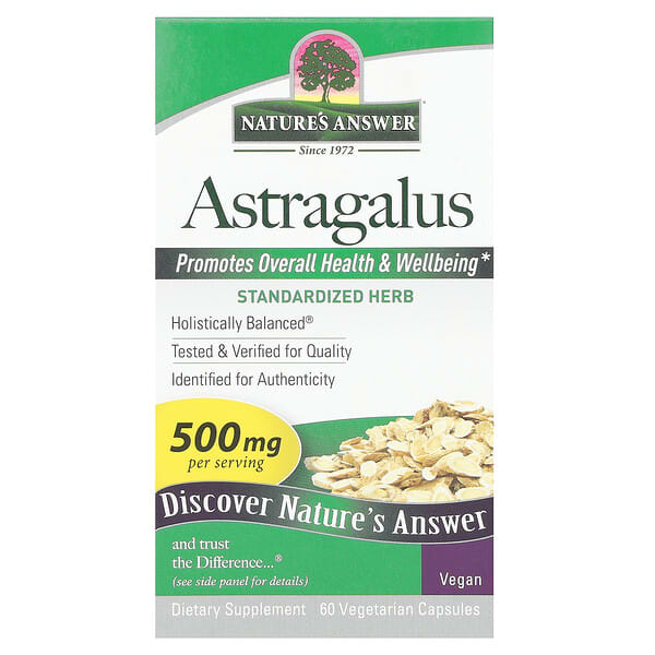 Nature's Answer, Astragalus, 500 mg, 60 Vegetarian Capsules
