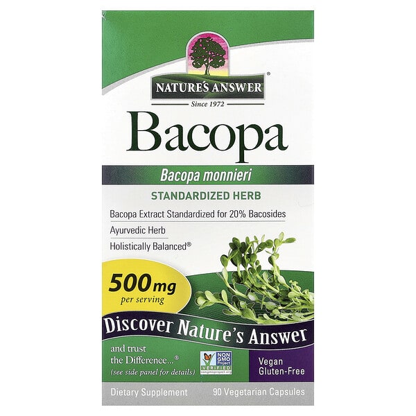 Nature's Answer, Bacopa, 500 mg, 90 Vegetarian Capsules