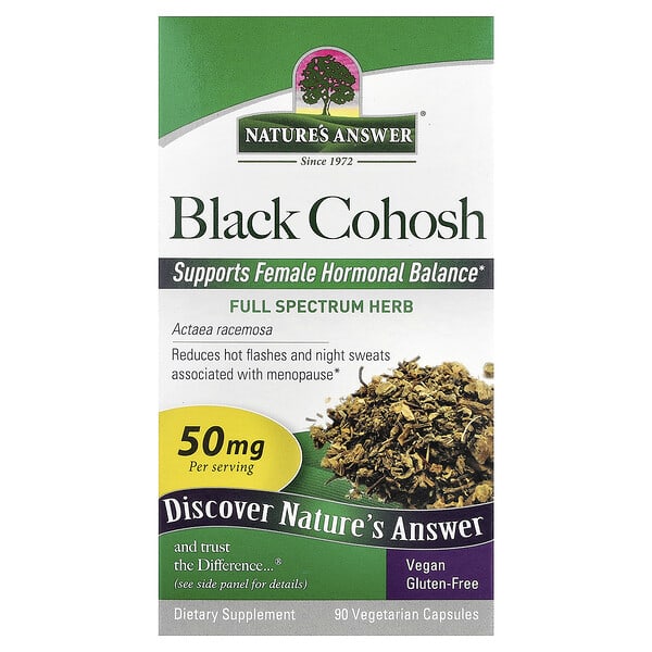 Nature's Answer, Black Cohosh, Full Spectrum Herb, 50 mg, 90 Vegetarian Capsules
