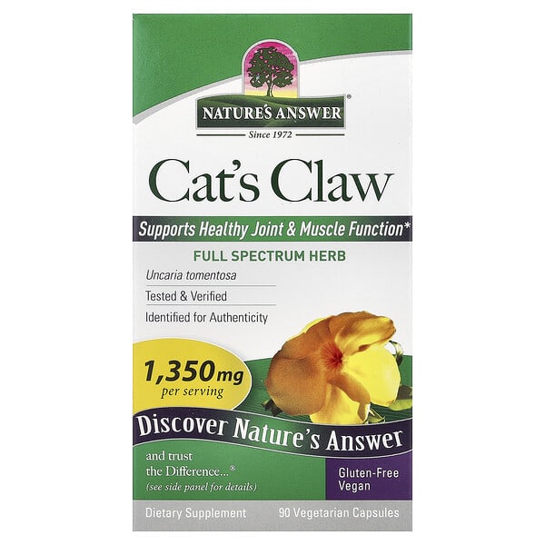 Nature's Answer, Cat's Claw, 90 Vegetarian Capsules (450 mg per Capsule) 3 Nature's Answer, Cat's Claw, 90 Vegetarian Capsules (450 mg per Capsule)