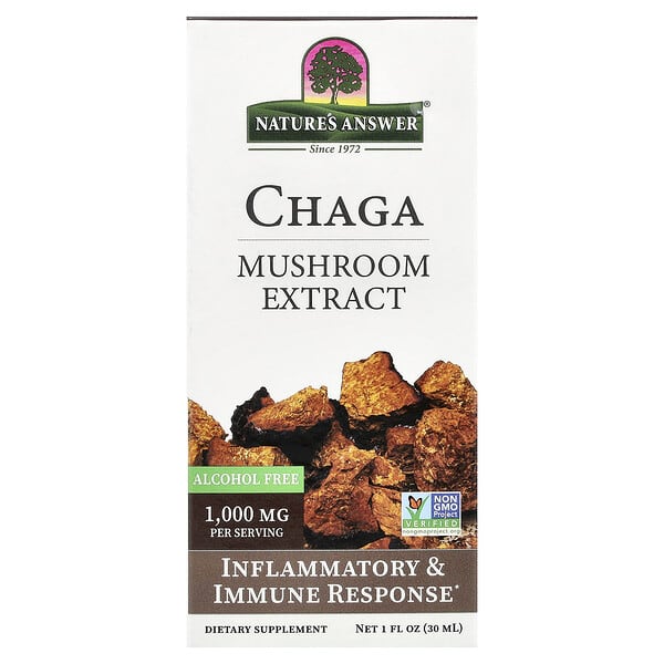 Nature's Answer, Chaga, Mushroom Extract, Alcohol Free, 1 fl oz (30 ml)