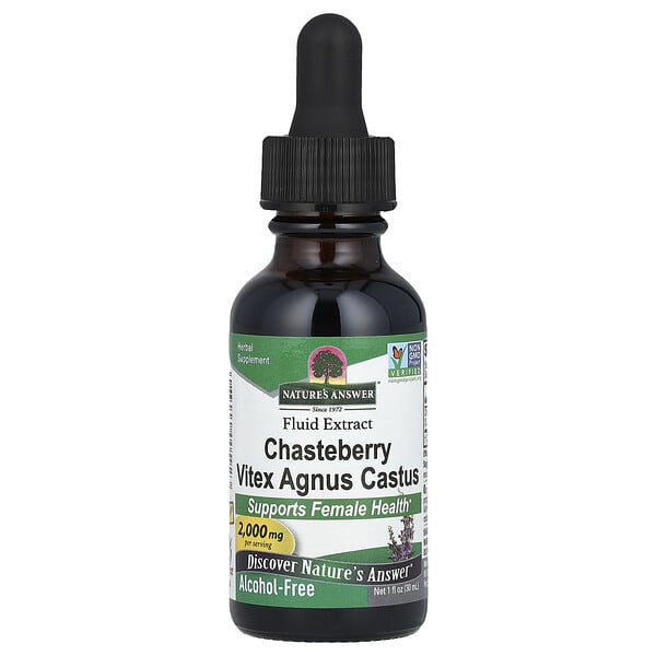 Nature's Answer, Chasteberry Vitex Agnus Castus, Fluid Extract, Alcohol-Free, 2,000 mg, 1 fl oz (30 ml) 3 Nature's Answer, Chasteberry Vitex Agnus Castus, Fluid Extract, Alcohol-Free, 2,000 mg, 1 fl oz (30 ml)