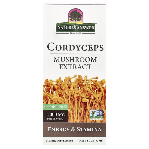 Nature's Answer, Cordyceps, Mushroom Extract, Alcohol Free, 1 fl oz (30 ml)