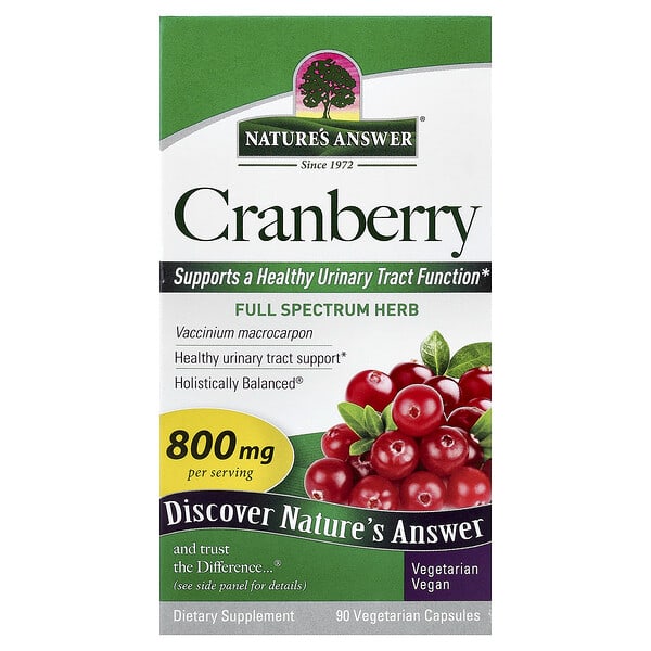 Nature's Answer, Cranberry, 90 Vegetarian Capsules (400 mg per Capsule) 4 Nature's Answer, Cranberry, 90 Vegetarian Capsules (400 mg per Capsule)