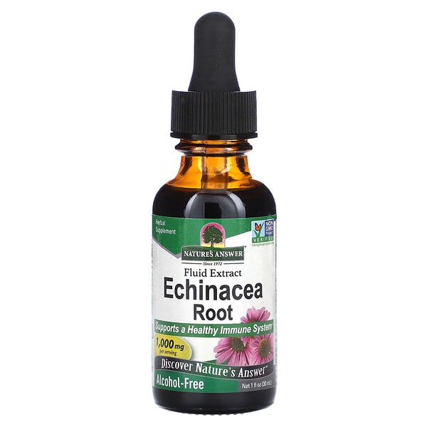 Nature's Answer, Echinacea Root, Fluid Extract, Alcohol-Free, 1,000 mg, 1 fl oz (30 ml) 5 Nature's Answer, Echinacea Root, Fluid Extract, Alcohol-Free, 1,000 mg, 1 fl oz (30 ml)