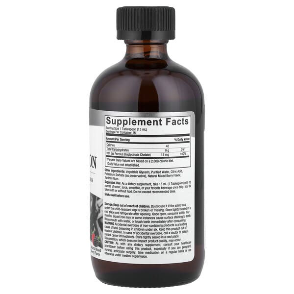 Alternative view of Nature's Answer, Gentle Iron, Natural Mixed Berry, 8 fl oz (240 ml)