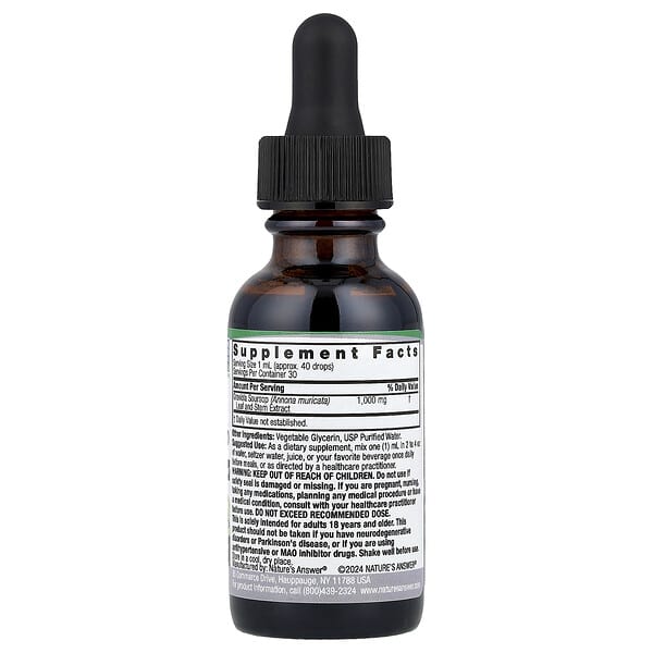 Alternative view of Nature's Answer, Graviola Soursop , 1,000 mg, 1 fl oz (30 ml)
