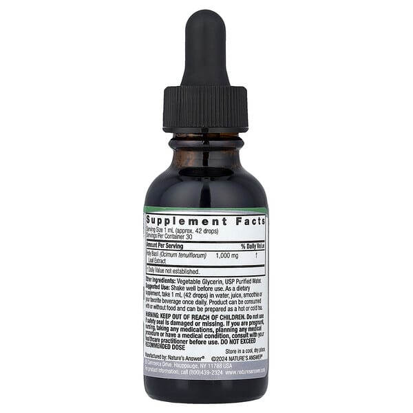 Alternative view of Nature's Answer, Holy Basil, Alcohol Free, 1 fl oz (30 ml)