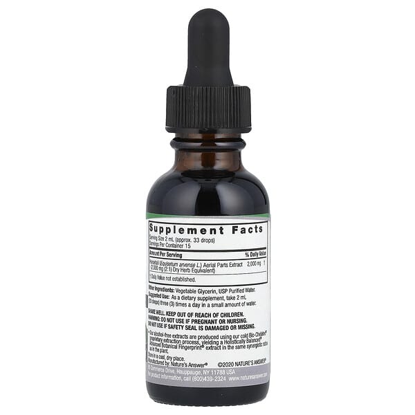 Alternative view of Nature's Answer, Horsetail Extract, Alcohol-Free, 2,000 mg, 1 fl oz (30 ml)