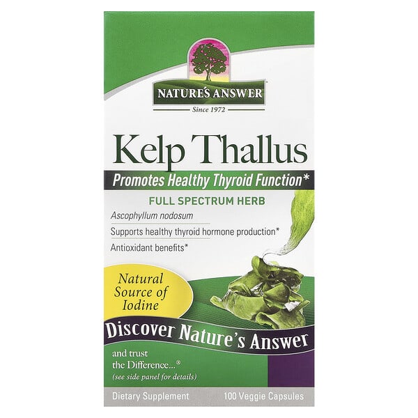 Nature's Answer, Kelp Thallus, 100 Veggie Capsules (250 mg per Capsule)