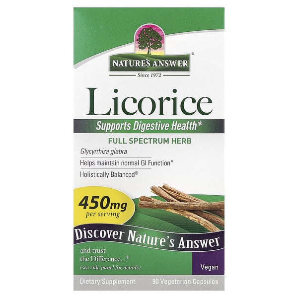 Nature's Answer, Licorice, 450 mg, 90 Vegetarian Capsules