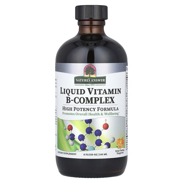 Nature's Answer, Liquid Vitamin B-Complex, Tangerine , 8 fl oz (240 ml)