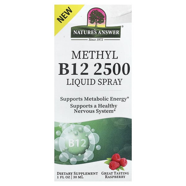 Nature's Answer, Methyl B12 2500 Liquid Spray, Raspberry, 1 fl oz (30 ml)