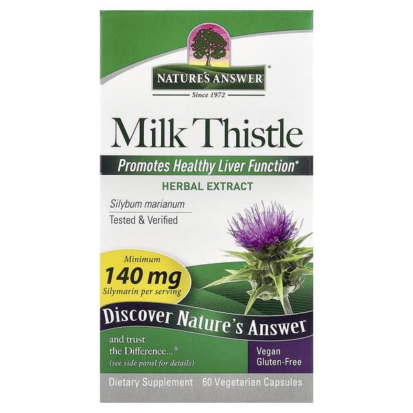 Nature's Answer, Milk Thistle, 60 Vegetarian Capsules