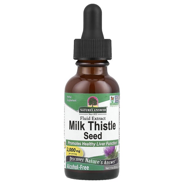 Nature's Answer, Milk Thistle Seed, Fluid Extract, Alcohol-Free, 2,000 mg, 1 fl oz (30 ml)