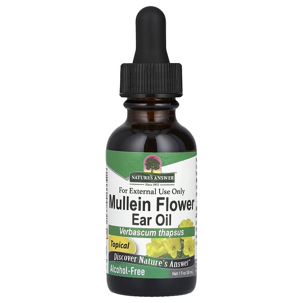 Nature's Answer, Mullein Flower Ear Oil, Alcohol-Free, 1 fl oz (30 ml)