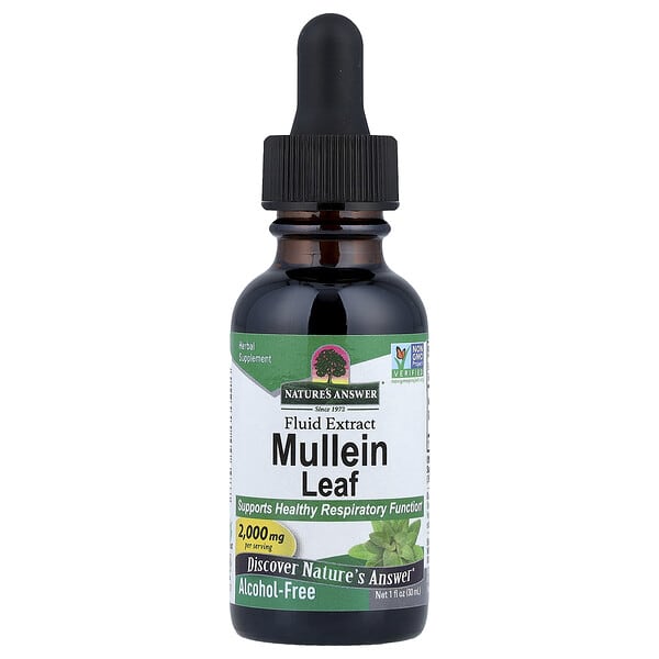 Nature's Answer, Mullein Leaf, Fluid Extract, Alcohol-Free, 1 fl oz (30 ml)