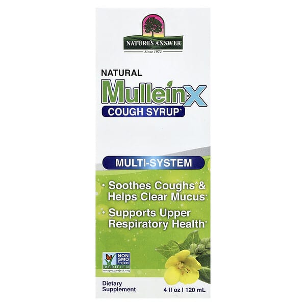 Nature's Answer, Natural Mullein-X® Cough Syrup, Multi-System, 4 fl oz (120 ml)