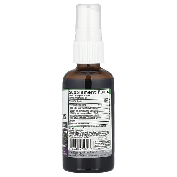 Alternative view of Nature's Answer, Sambucus, Black Elderberry Extract Spray, Alcohol-Free, 2 fl oz (60 ml)