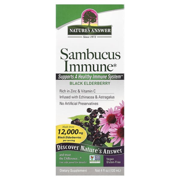 Nature's Answer, Sambucus Immune, Black Elderberry, 4 fl oz (120 ml)