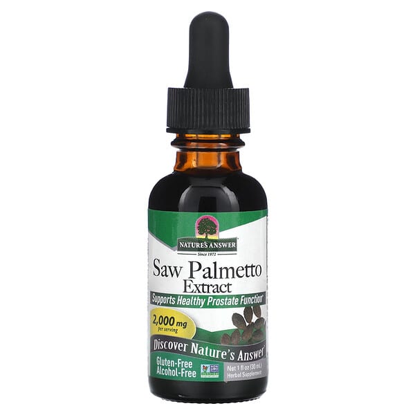 Nature's Answer, Saw Palmetto Extract, Alcohol-Free, 2,000 mg, 1 fl oz (30 ml)