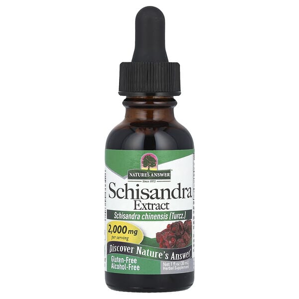 Nature's Answer, Schisandra Extract, Alcohol-Free, 2,000 mg, 1 fl oz (30 ml) 2 Nature's Answer, Schisandra Extract, Alcohol-Free, 2,000 mg, 1 fl oz (30 ml)