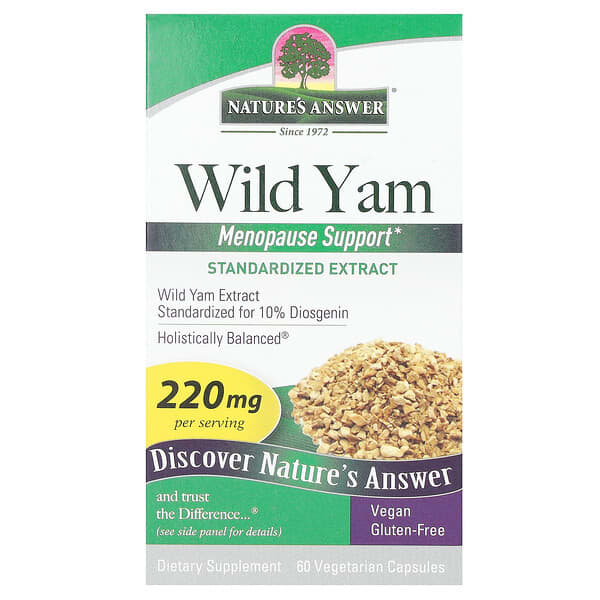 Nature's Answer, Wild Yam, 220 mg , 60 Vegetarian Capsules 2 Nature's Answer, Wild Yam, 220 mg , 60 Vegetarian Capsules