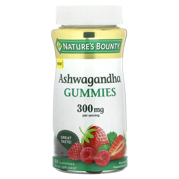 Nature's Bounty, Ashwagandha, Mixed Berry, 60 Gummies (150 mg per Gummy)