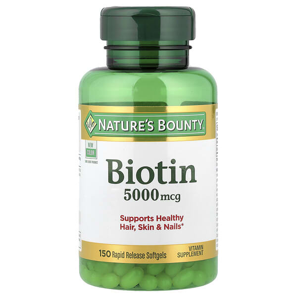 Nature's Bounty, Biotin, 5,000 mcg, 150 Rapid Release Softgels