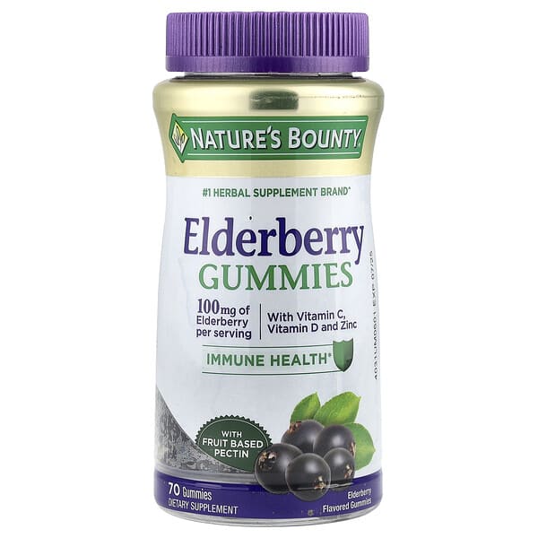 Nature's Bounty, Elderberry Gummies, 70 Gummies