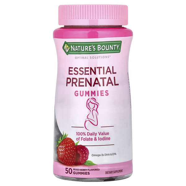 Nature's Bounty, Essential Prenatal Gummies, Mixed Berry, 50 Gummies