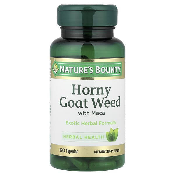 Nature's Bounty, Horny Goat Weed with Maca, 60 Capsules
